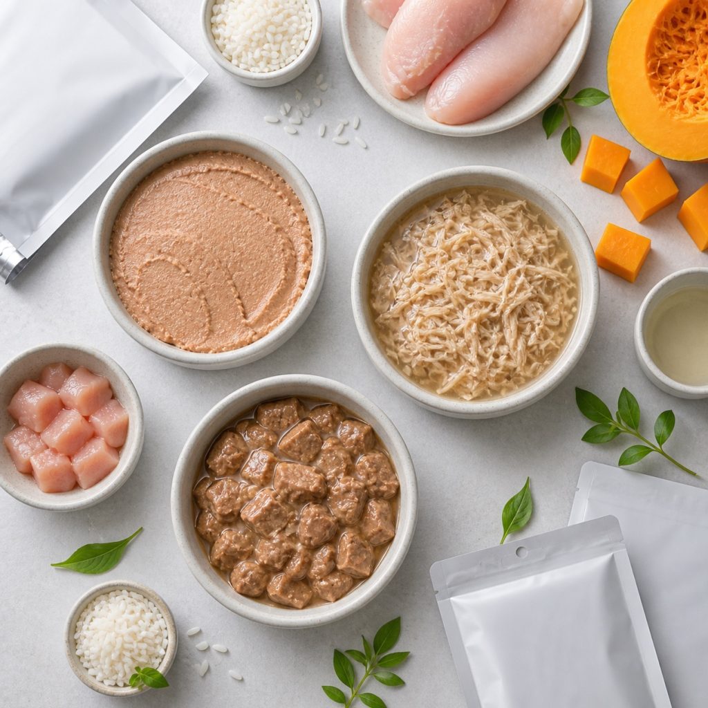 Wet pet food formats prepared for OEM and ODM development